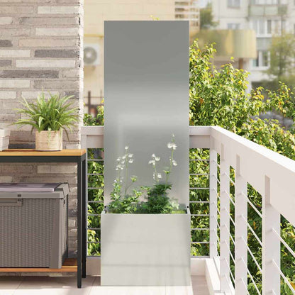 vidaXL Garden Privacy Screen Silver 50 x 32 x 150 cm Galvanised steel 1