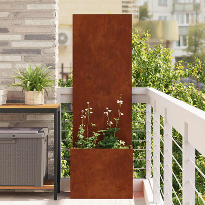 vidaXL Garden Privacy Screen Rusty 50 x 32 x 150 cm Weathering steel 1