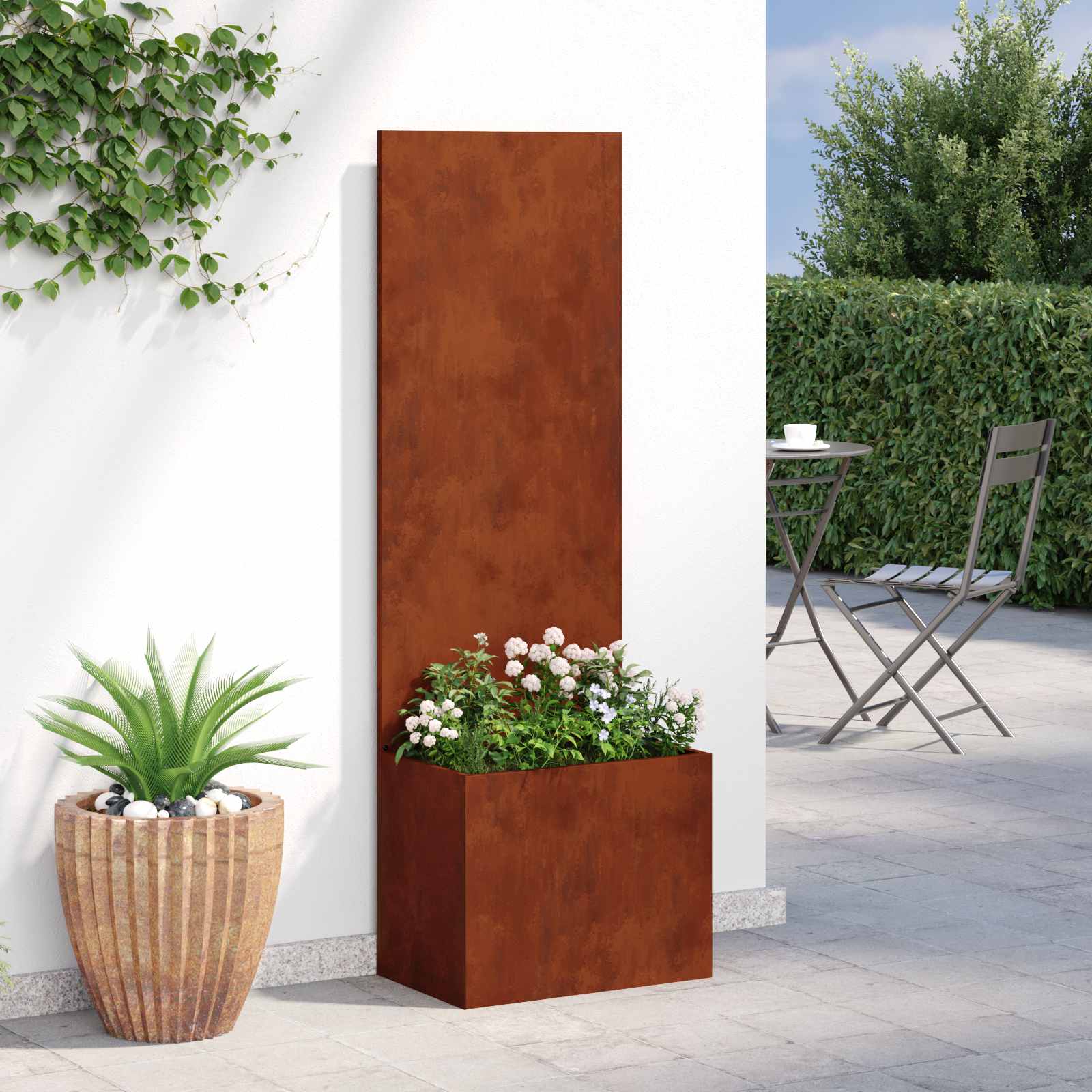 vidaXL Garden Privacy Screen Rusty 50 x 32 x 150 cm Weathering steel 4