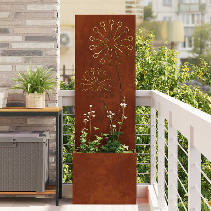 vidaXL Garden Privacy Screen Rusty 50 x 32 x 150 cm Weathering steel 1