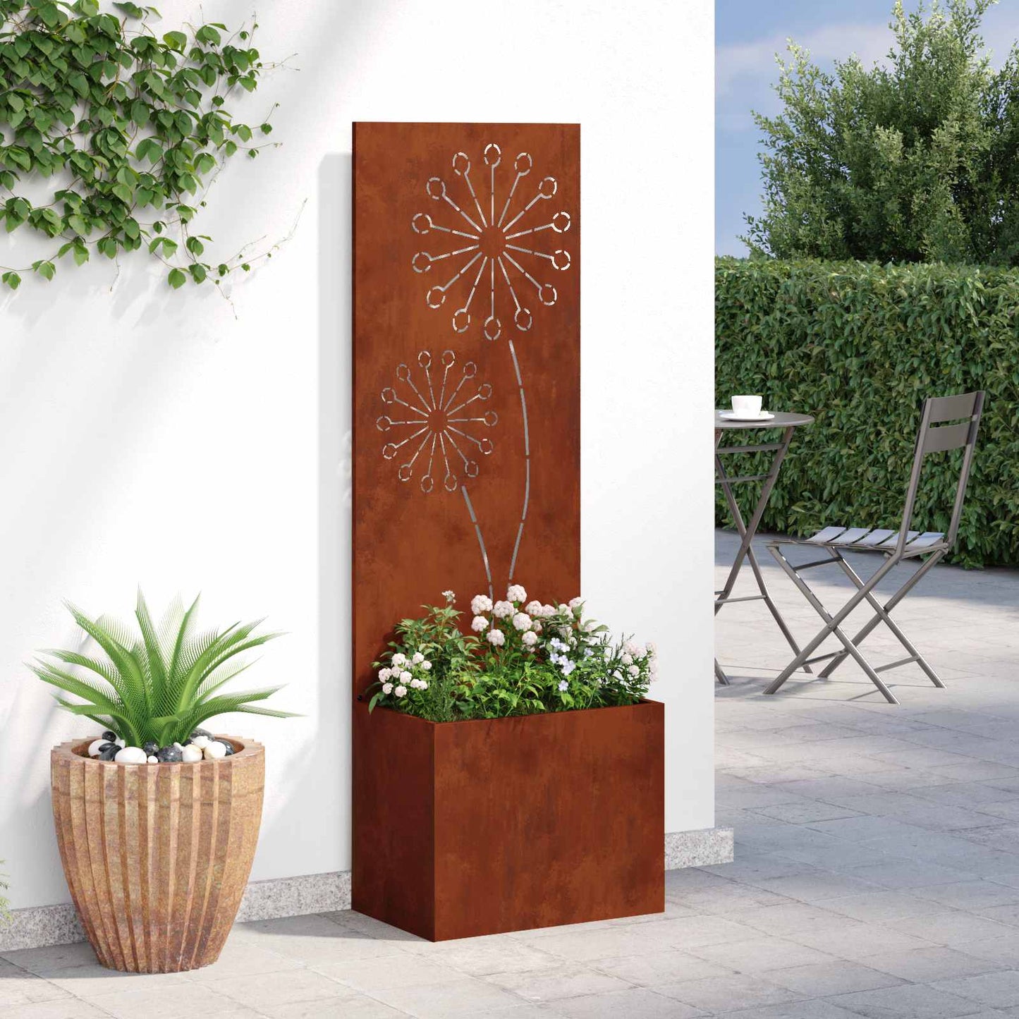 vidaXL Garden Privacy Screen Rusty 50 x 32 x 150 cm Weathering steel 4