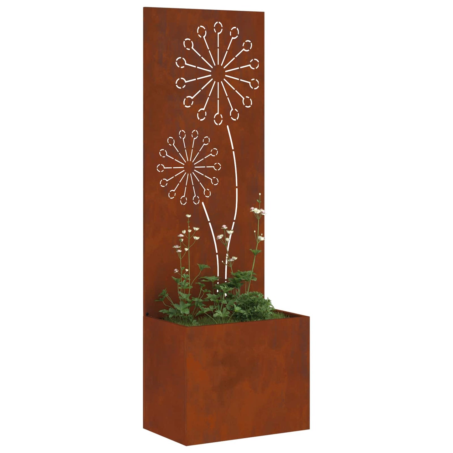 vidaXL Garden Privacy Screen Rusty 50 x 32 x 150 cm Weathering steel 3