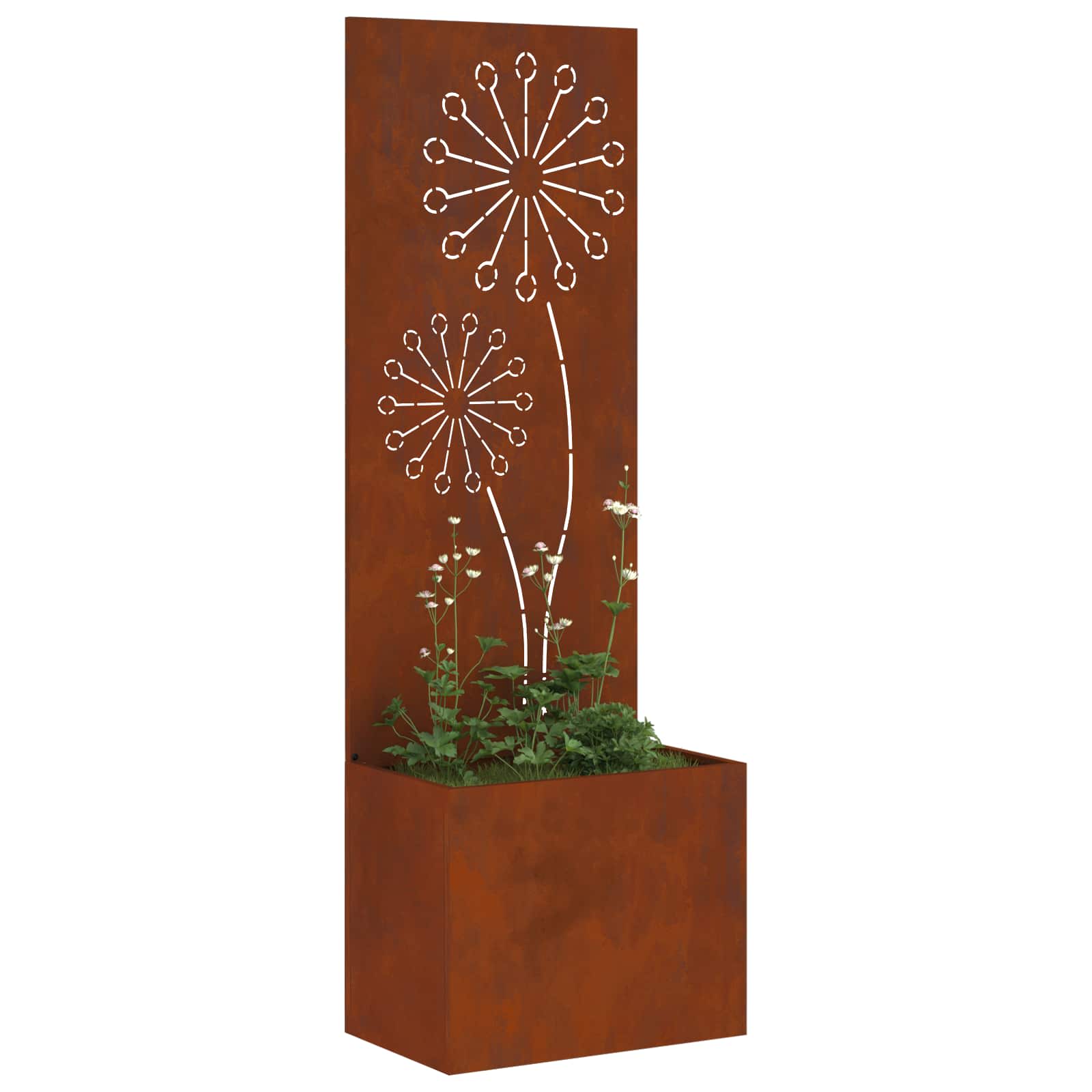 vidaXL Garden Privacy Screen Rusty 50 x 32 x 150 cm Weathering steel 3