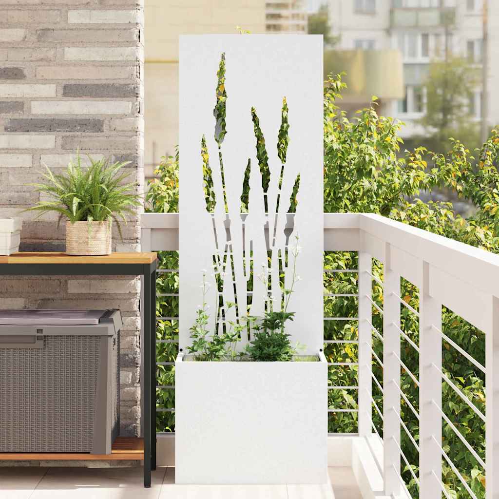 vidaXL Garden Privacy Screen 50 x 32 x 150 cm Cold-rolled steel White
