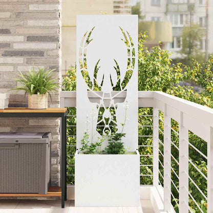 vidaXL Garden Privacy Screen White 50 x 32 x 150 cm Cold-rolled steel 1
