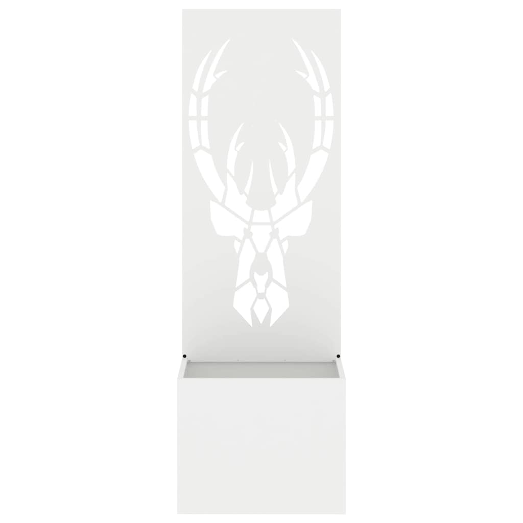 vidaXL Garden Privacy Screen White 50 x 32 x 150 cm Cold-rolled steel 5