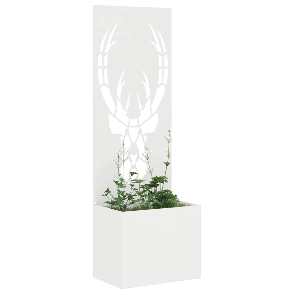 vidaXL Garden Privacy Screen White 50 x 32 x 150 cm Cold-rolled steel 3