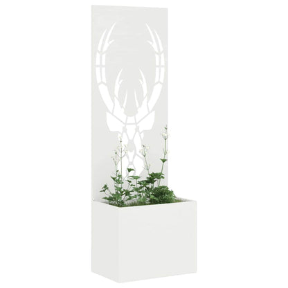 vidaXL Garden Privacy Screen White 50 x 32 x 150 cm Cold-rolled steel 3
