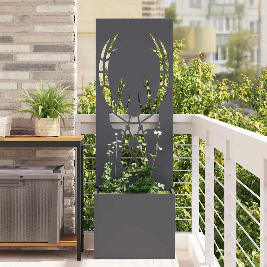 vidaXL Garden Privacy Screen Animal Print Anthracite 50 x 32 x 150 cm 1
