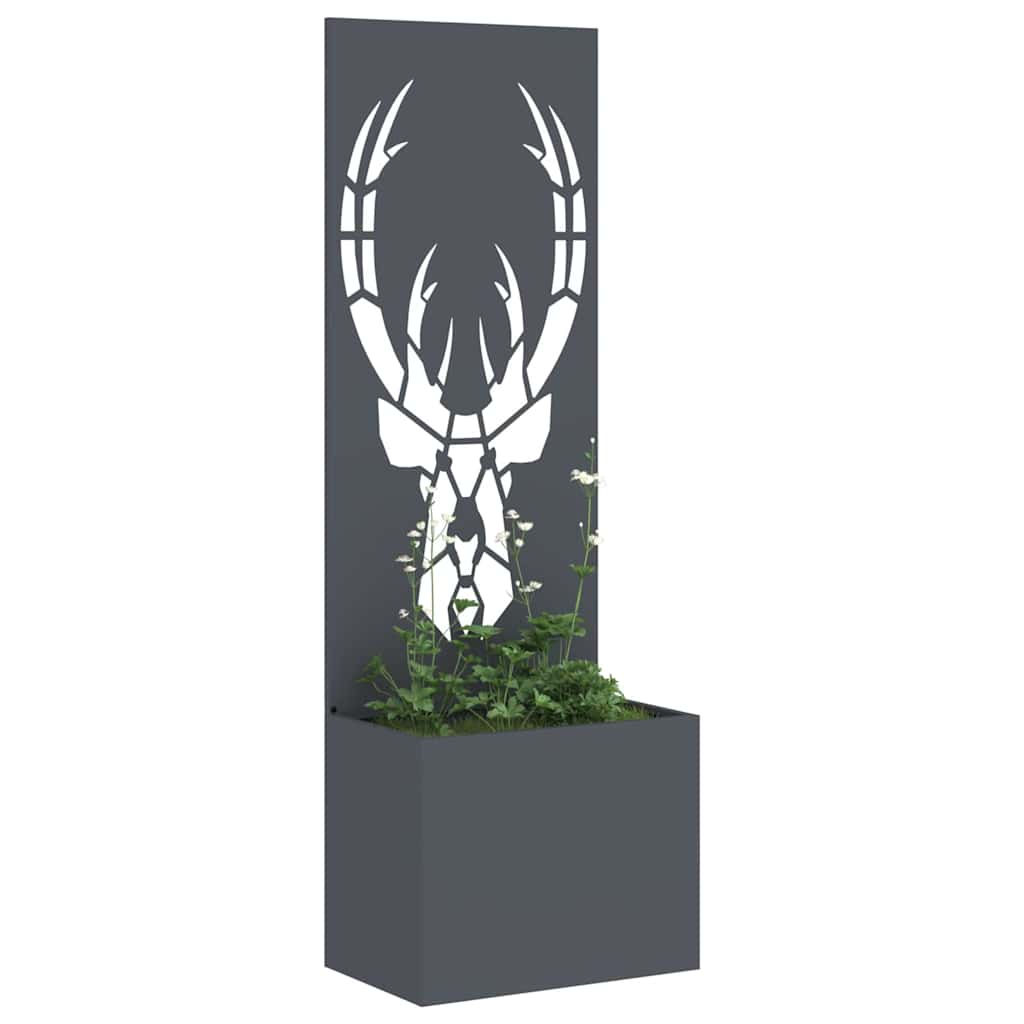 vidaXL Garden Privacy Screen Animal Print Anthracite 50 x 32 x 150 cm 3