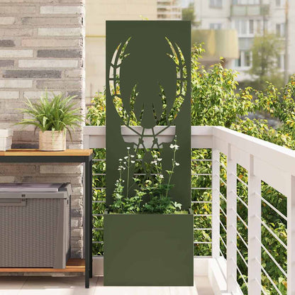 vidaXL Garden Privacy Screen Animal Print Olive green 50 x 32 x 150 cm 1