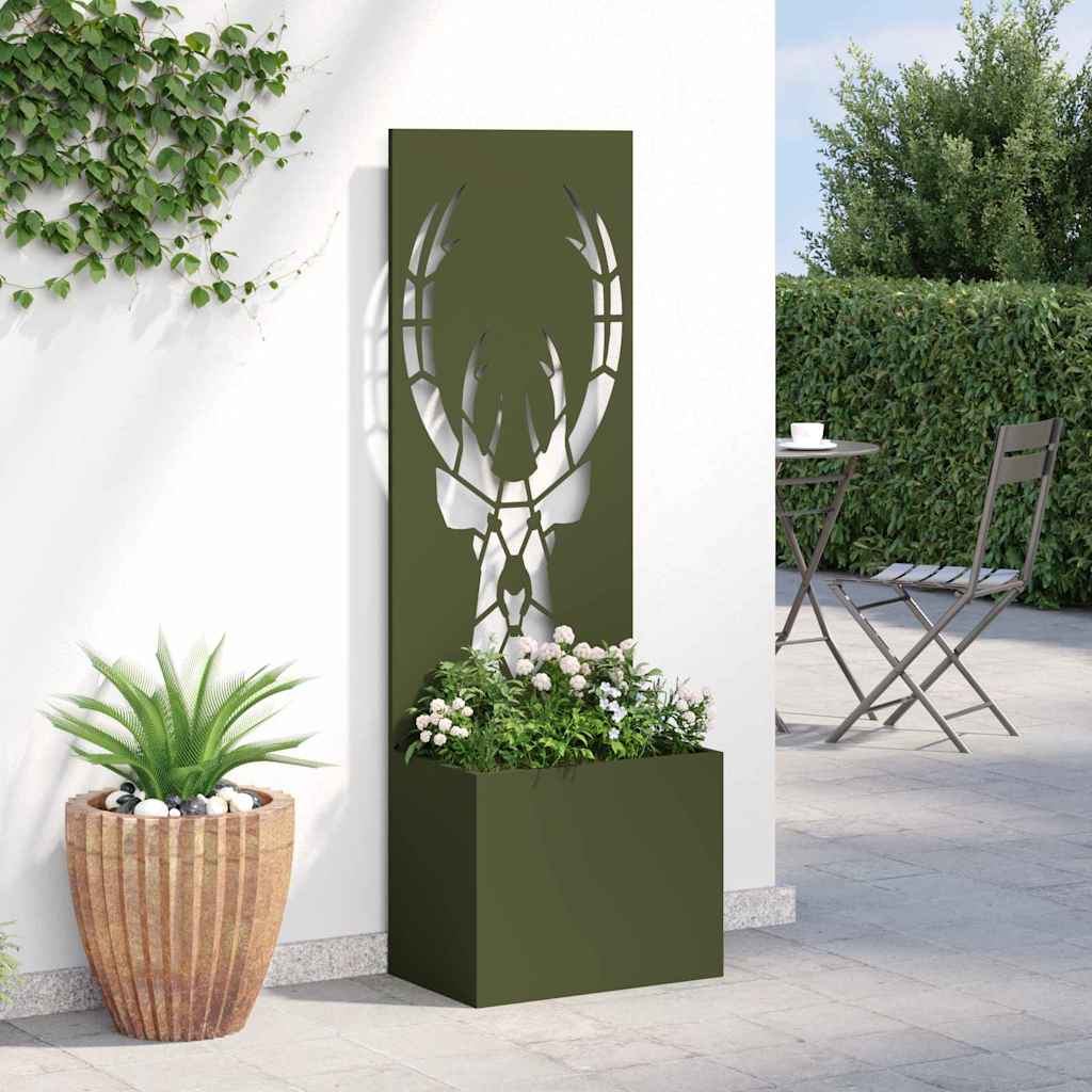 vidaXL Garden Privacy Screen Animal Print Olive green 50 x 32 x 150 cm 4