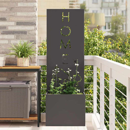 vidaXL Garden Privacy Screen Black 50 x 32 x 150 cm Cold-rolled steel 1