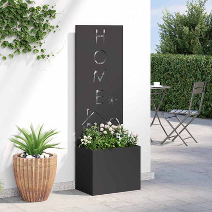 vidaXL Garden Privacy Screen Black 50 x 32 x 150 cm Cold-rolled steel 4