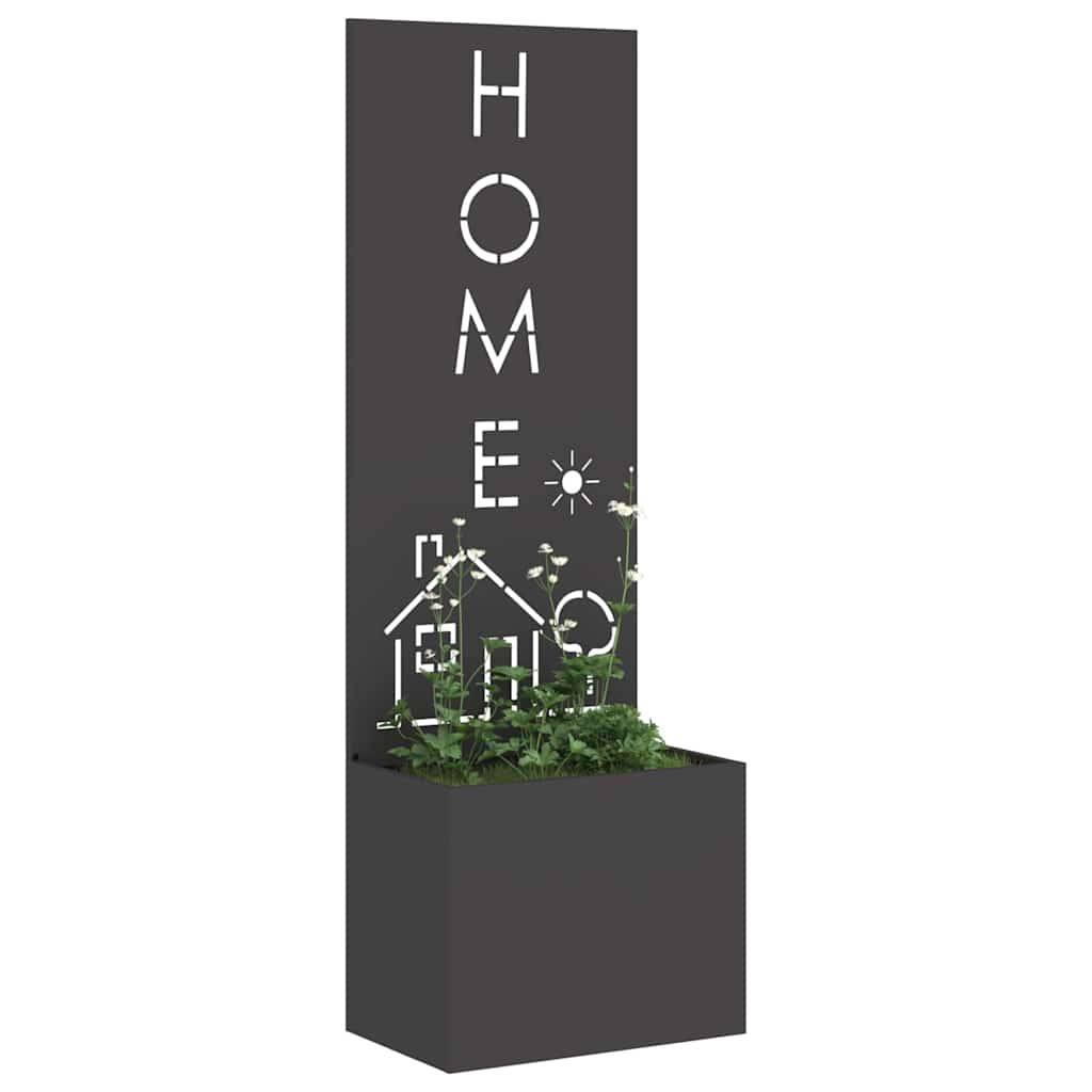 vidaXL Garden Privacy Screen Black 50 x 32 x 150 cm Cold-rolled steel 3