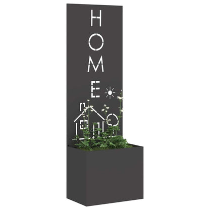 vidaXL Garden Privacy Screen Black 50 x 32 x 150 cm Cold-rolled steel 3