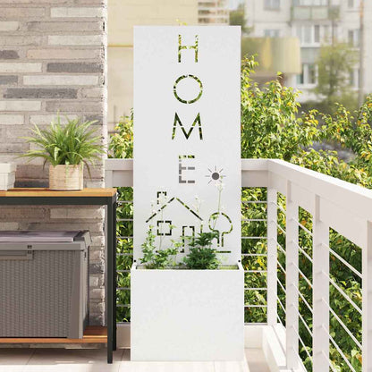 vidaXL Garden Privacy Screen White 50 x 32 x 150 cm Cold-rolled steel 1