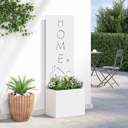 vidaXL Garden Privacy Screen White 50 x 32 x 150 cm Cold-rolled steel 4