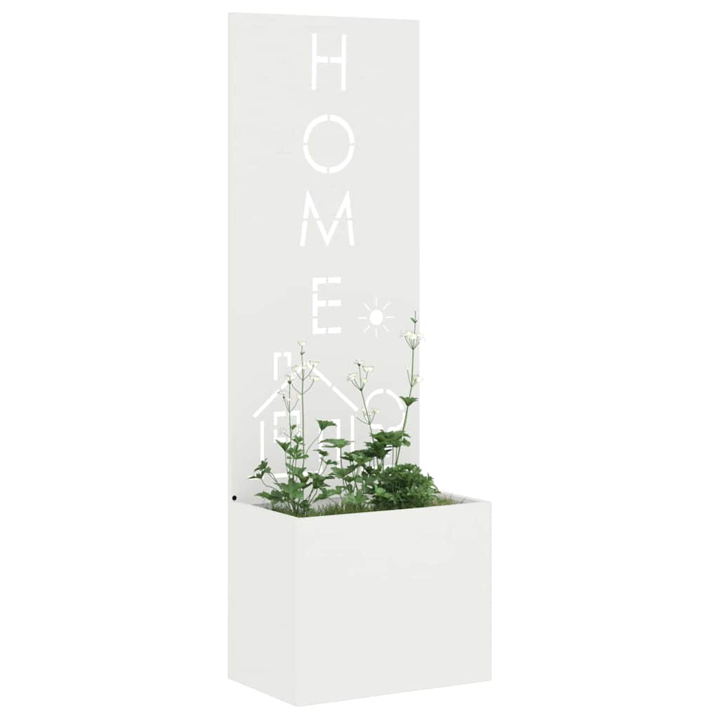 vidaXL Garden Privacy Screen White 50 x 32 x 150 cm Cold-rolled steel 3