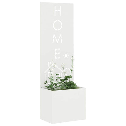 vidaXL Garden Privacy Screen White 50 x 32 x 150 cm Cold-rolled steel 3