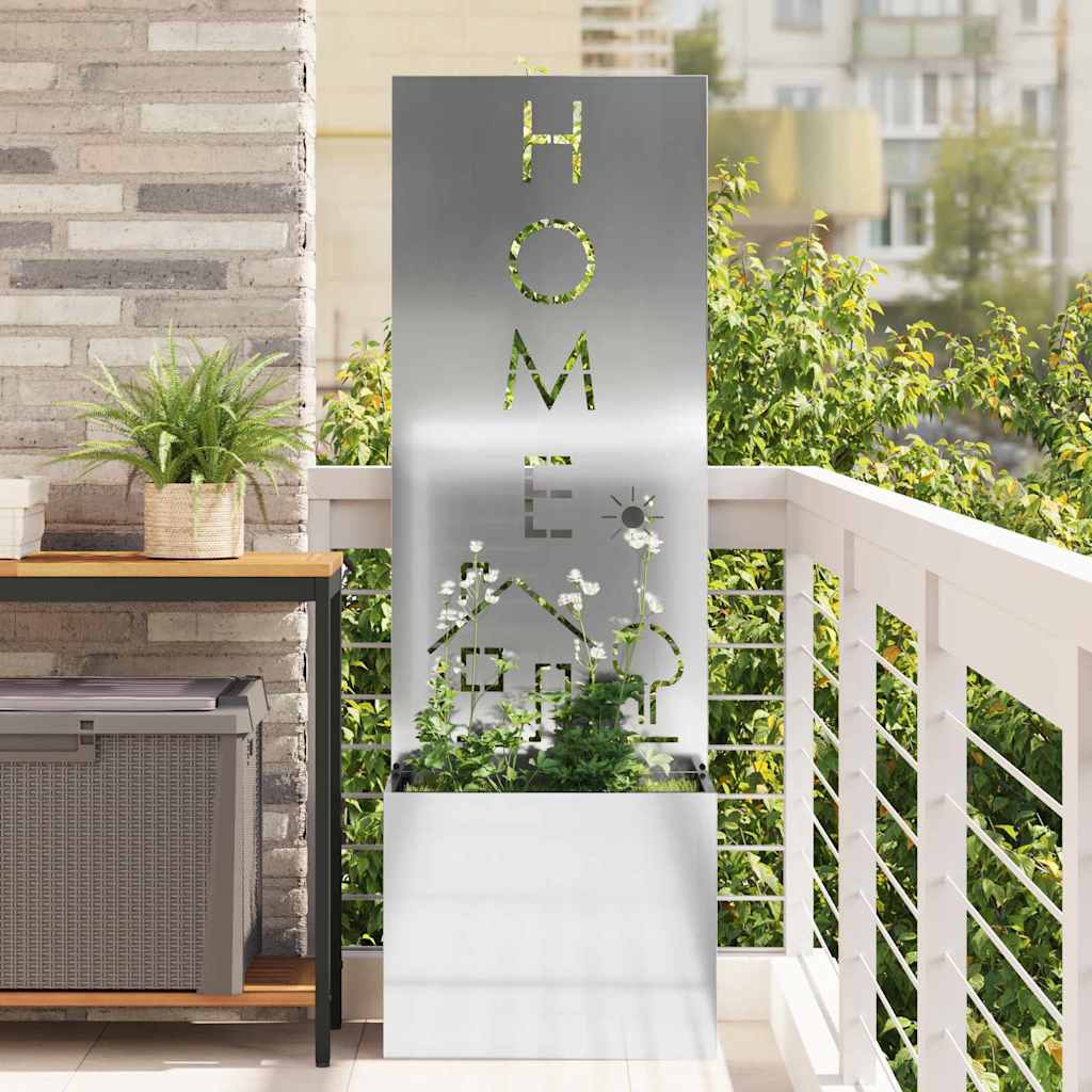 vidaXL Garden Privacy Screen Silver 50 x 32 x 150 cm Galvanised steel 1
