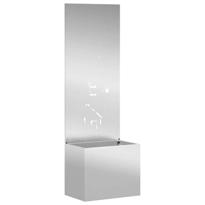 vidaXL Garden Privacy Screen Silver 50 x 32 x 150 cm Galvanised steel 2
