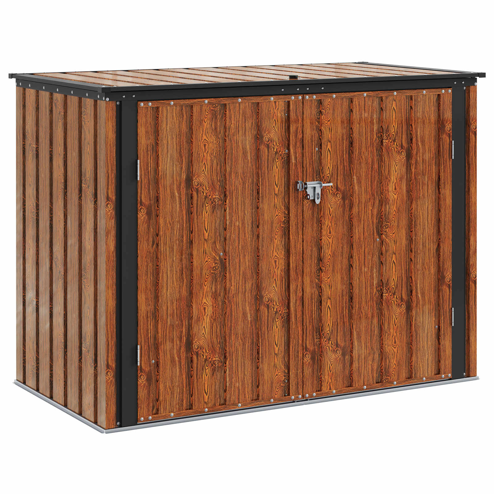 vidaXL Garden Storage Box Brown 151.5 x 82 x 110.5 cm Steel 2