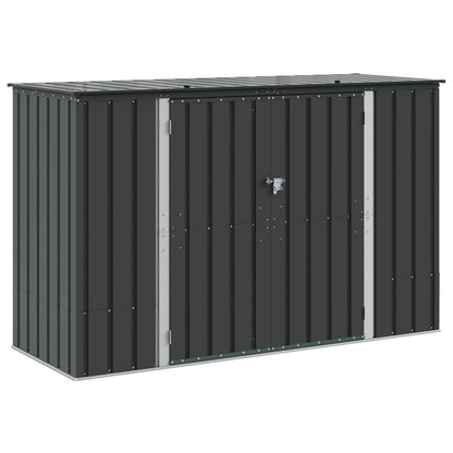 vidaXL Garden Storage Box Black 214 x 82 x 132 cm Steel 2