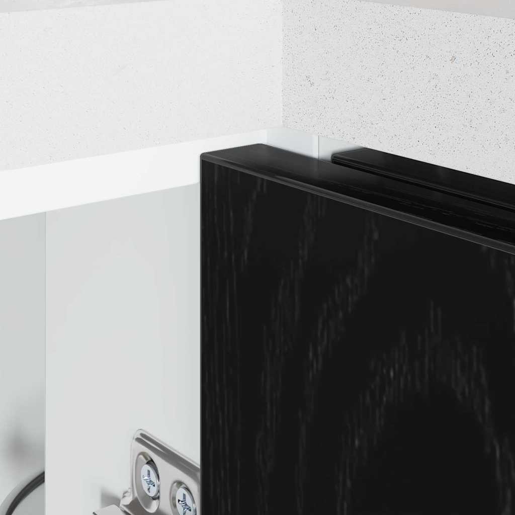 vidaXL Kitchen Corner Base Cabinet Black oak 86 x 46 x 81.5 cm 4