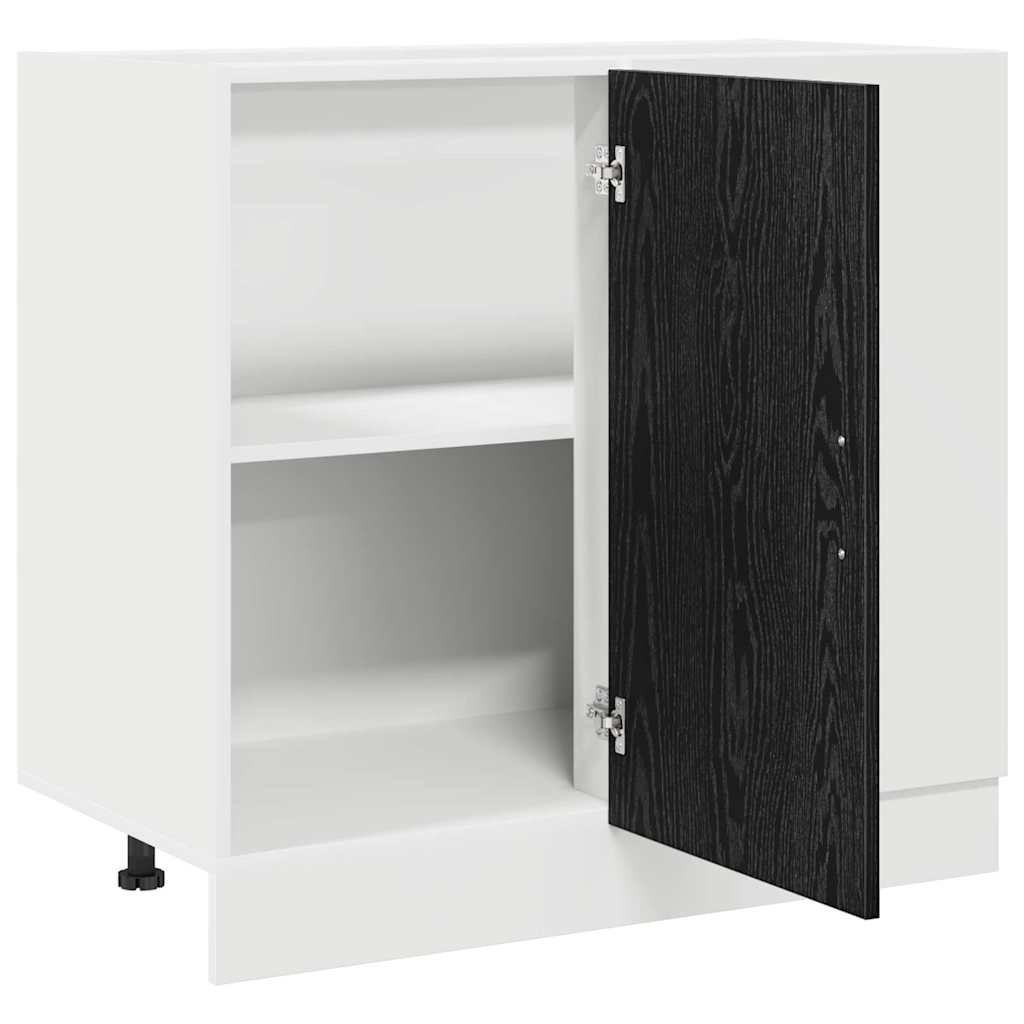 vidaXL Kitchen Corner Base Cabinet Black oak 86 x 46 x 81.5 cm 5