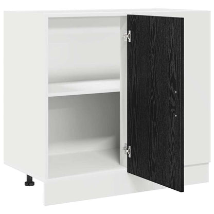 vidaXL Kitchen Corner Base Cabinet Black oak 86 x 46 x 81.5 cm 5