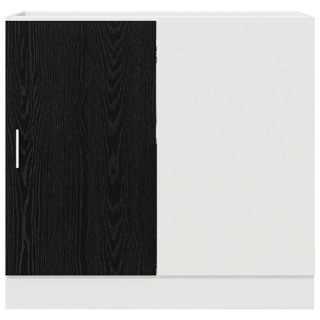 vidaXL Kitchen Corner Base Cabinet Black oak 86 x 46 x 81.5 cm 6