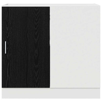 vidaXL Kitchen Corner Base Cabinet Black oak 86 x 46 x 81.5 cm 6