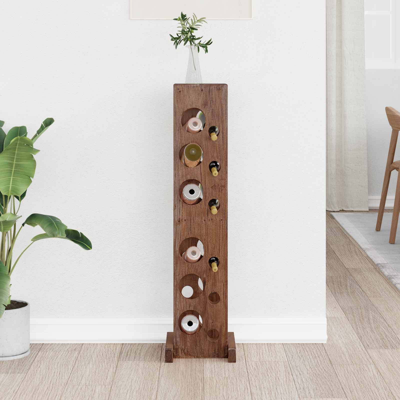 vidaXL Rack Solid Mahogany Wood Brown 4