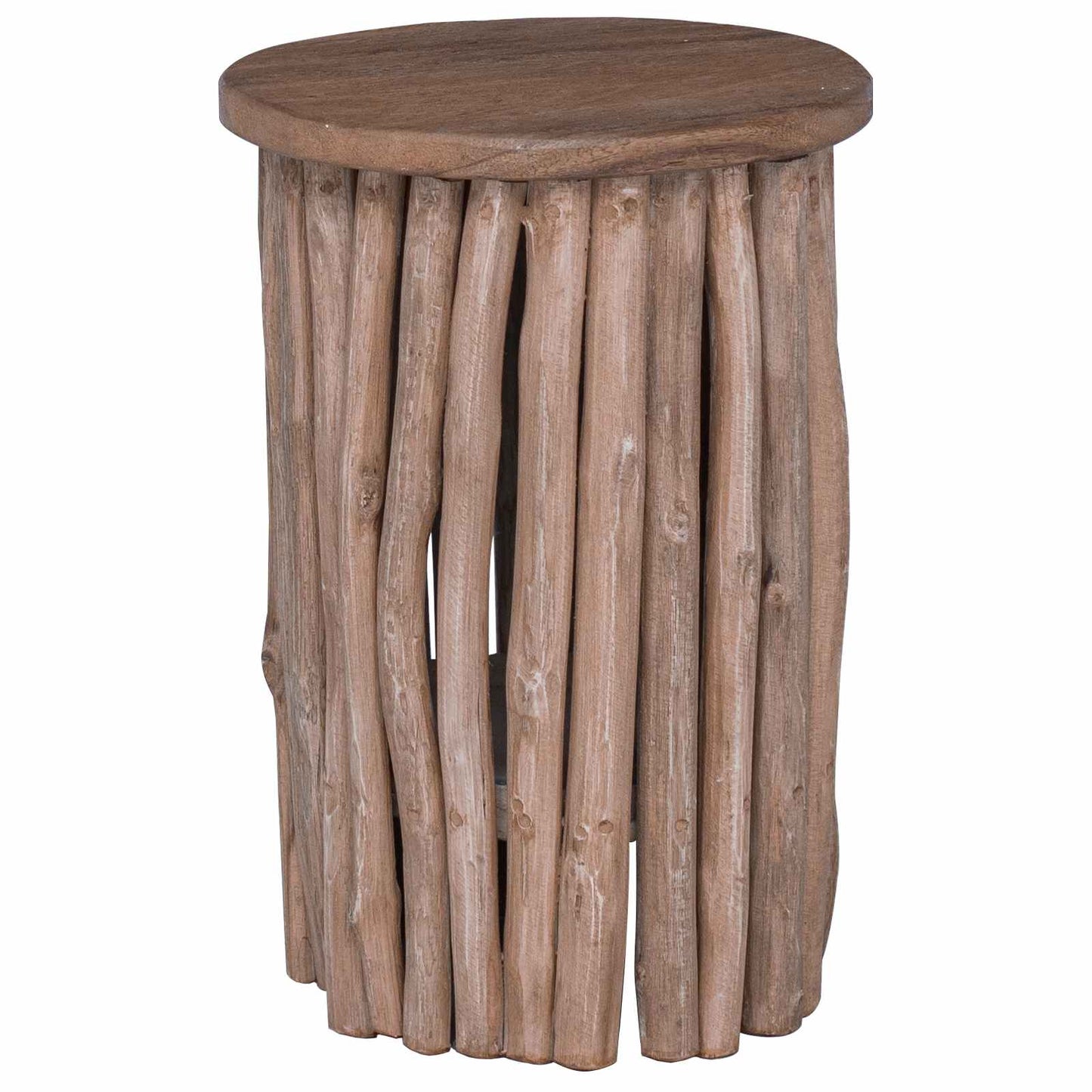vidaXL Stool Natural 30 x 30 x 45 cm Solid Teak Wood 2