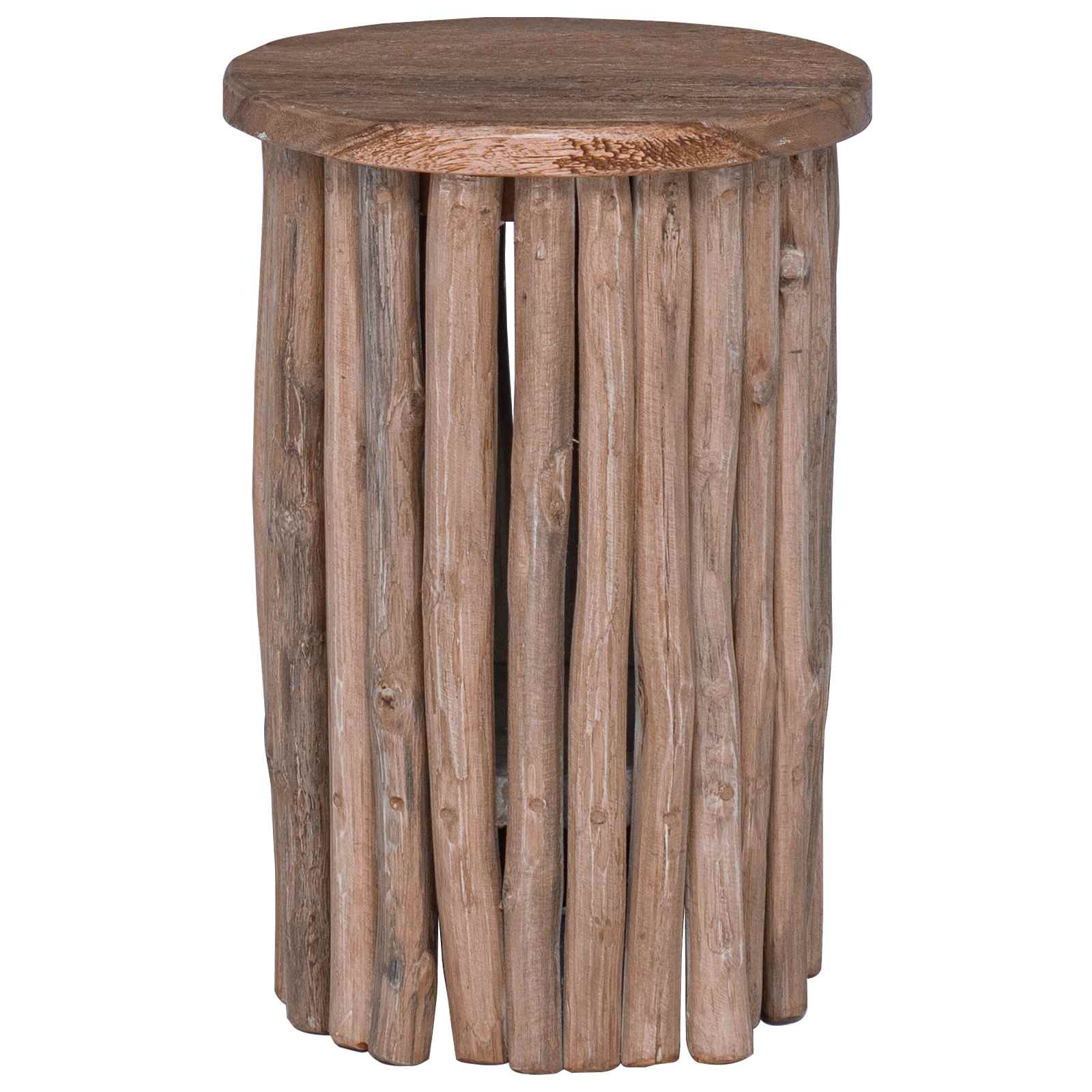 vidaXL Stool Natural 30 x 30 x 45 cm Solid Teak Wood 6