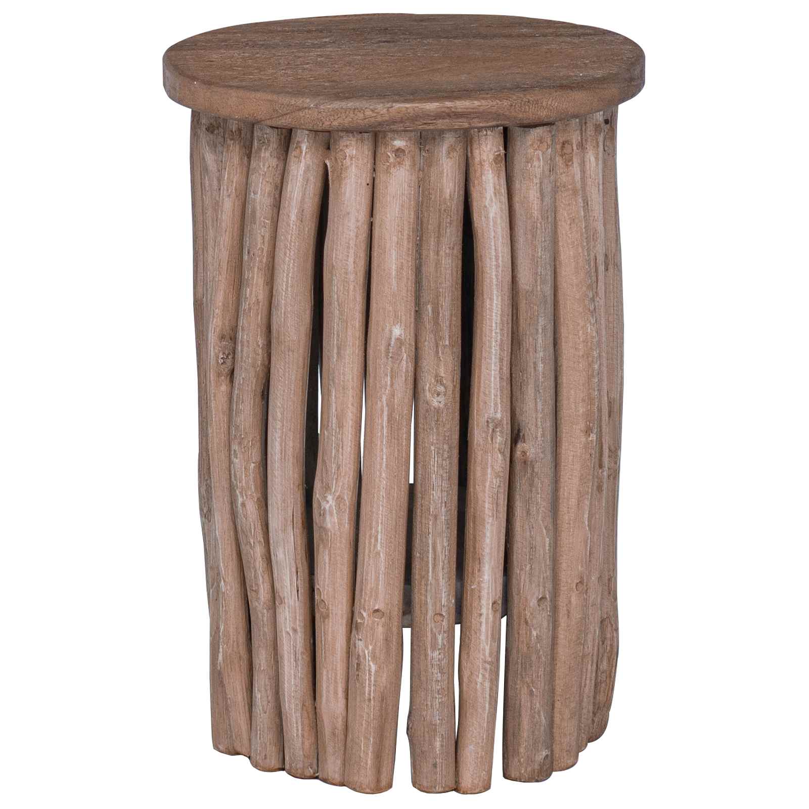 vidaXL Stool Natural 30 x 30 x 45 cm Solid Teak Wood 4