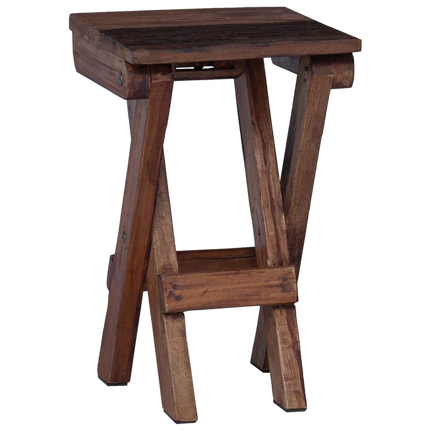 vidaXL Stool Natural 30 x 30 x 48 cm Solid Reclaim wood 2