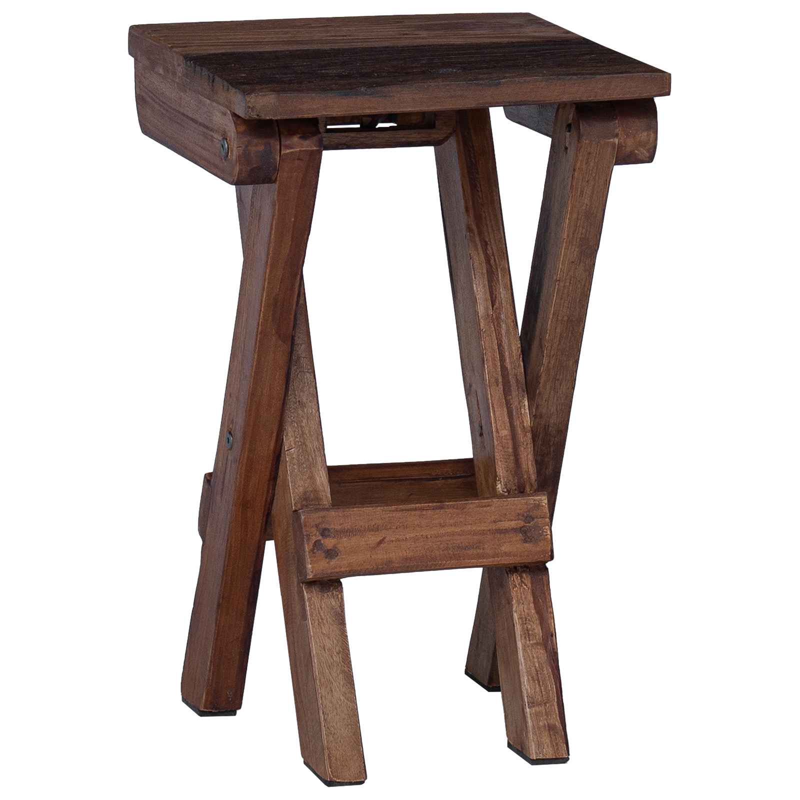 vidaXL Stool Natural 30 x 30 x 48 cm Solid Reclaim wood 2