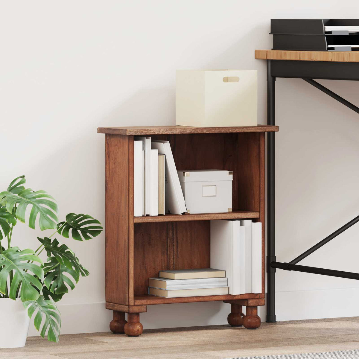 vidaXL Shelving with Shelf Brown 47 x 16 x 55 cm Solid Mahogany Wood 1