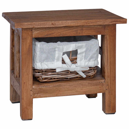 vidaXL Side Table Brown 38 x 28 x 35 cm Solid Mahogany wood 2