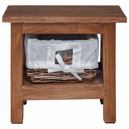 vidaXL Side Table Brown 38 x 28 x 35 cm Solid Mahogany wood 5
