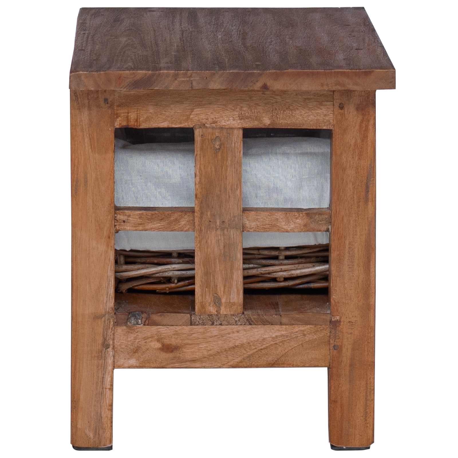 vidaXL Side Table Brown 38 x 28 x 35 cm Solid Mahogany wood 6