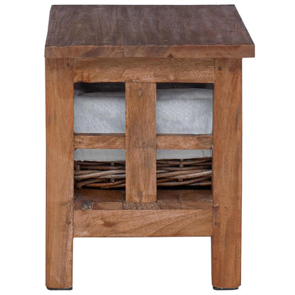 vidaXL Side Table Brown 38 x 28 x 35 cm Solid Mahogany wood 6