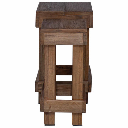 vidaXL Plant Stand 2 pcs Brown 70 x 11 x 27 cm Mahogany Wood 6