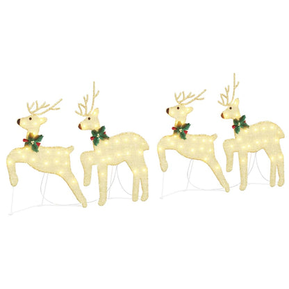 vidaXL LED Reindeers 4 pcs Gold 45 x 19 x 65 cm Fabric 2