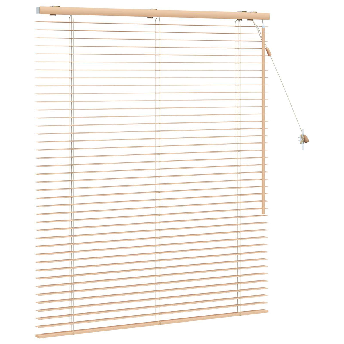 vidaXL Venetian Blind Oak Look 110 x 130 cm 35 mm Solid Paulownia Wood 3