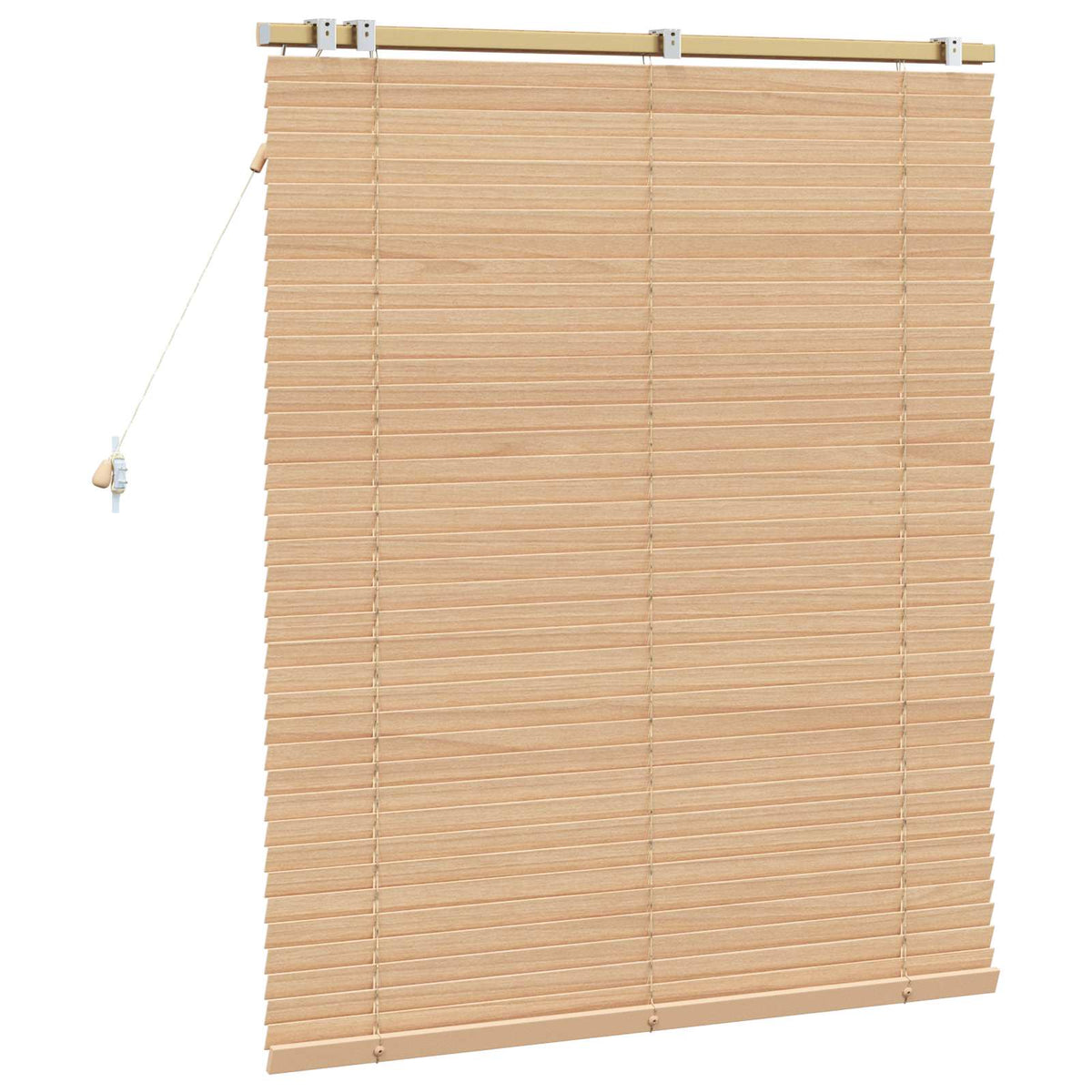 vidaXL Venetian Blind Oak Look 110 x 130 cm 35 mm Solid Paulownia Wood 4