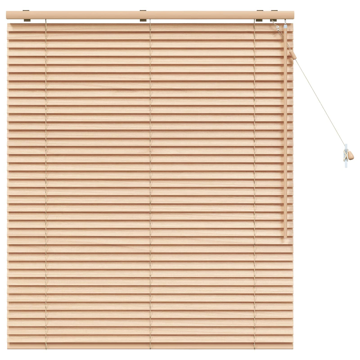 vidaXL Venetian Blind Oak Look 110 x 130 cm 35 mm Solid Paulownia Wood 2