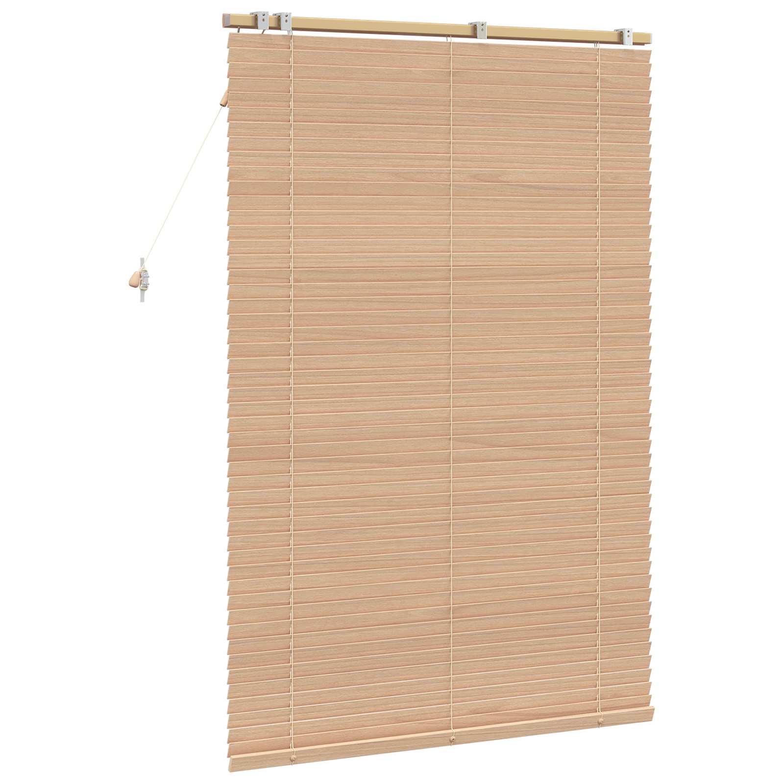 vidaXL Venetian Blind Oak Look 105 x 160 cm 35 mm Solid Paulownia Wood 4